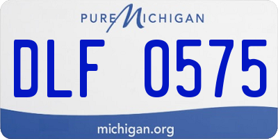 MI license plate DLF0575