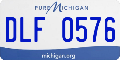 MI license plate DLF0576