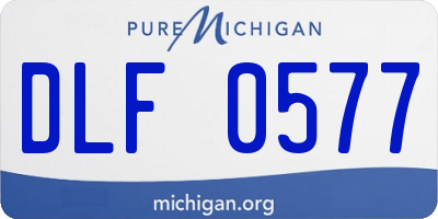 MI license plate DLF0577