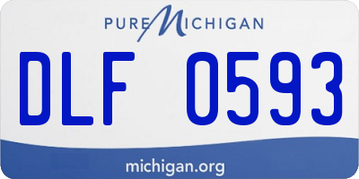 MI license plate DLF0593