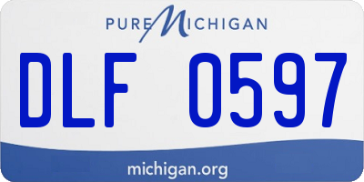 MI license plate DLF0597