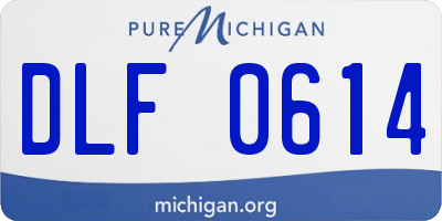 MI license plate DLF0614