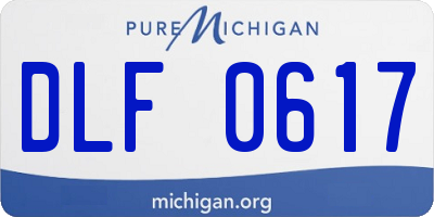 MI license plate DLF0617