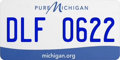 MI license plate DLF0622