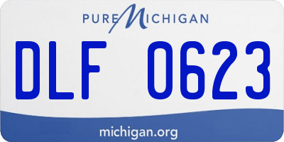 MI license plate DLF0623