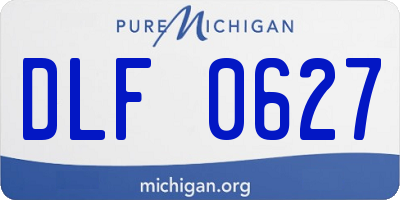 MI license plate DLF0627