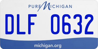 MI license plate DLF0632