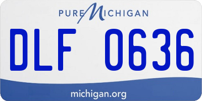 MI license plate DLF0636