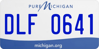 MI license plate DLF0641