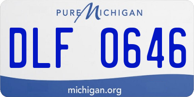 MI license plate DLF0646