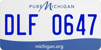 MI license plate DLF0647