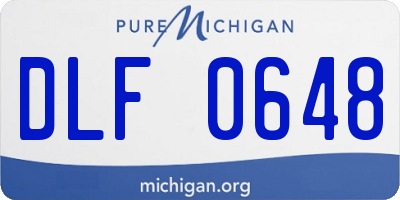 MI license plate DLF0648