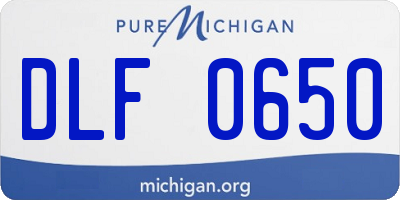 MI license plate DLF0650