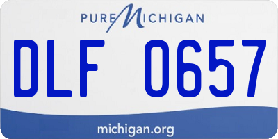 MI license plate DLF0657