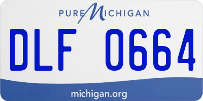 MI license plate DLF0664