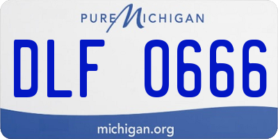 MI license plate DLF0666