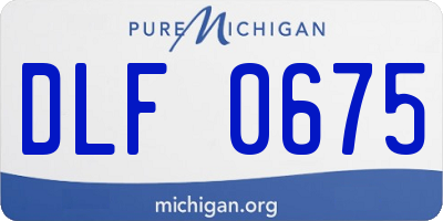 MI license plate DLF0675