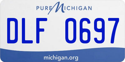 MI license plate DLF0697
