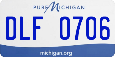 MI license plate DLF0706