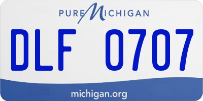 MI license plate DLF0707