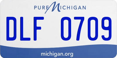 MI license plate DLF0709