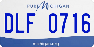 MI license plate DLF0716