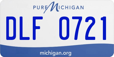MI license plate DLF0721