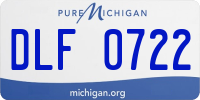 MI license plate DLF0722