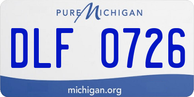 MI license plate DLF0726