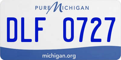 MI license plate DLF0727