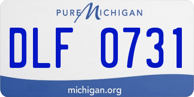 MI license plate DLF0731