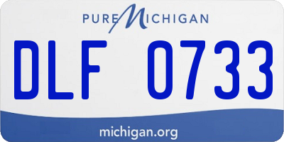 MI license plate DLF0733