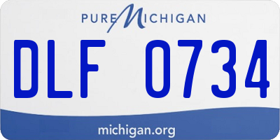 MI license plate DLF0734