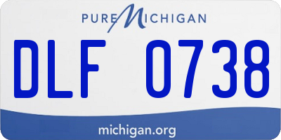 MI license plate DLF0738