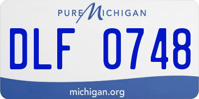 MI license plate DLF0748