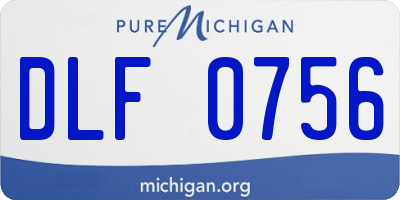 MI license plate DLF0756