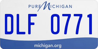 MI license plate DLF0771