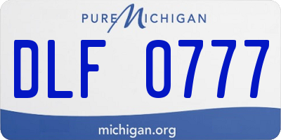 MI license plate DLF0777