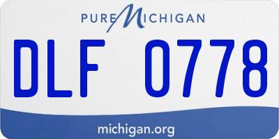 MI license plate DLF0778