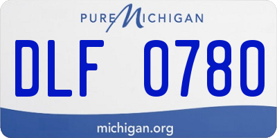 MI license plate DLF0780