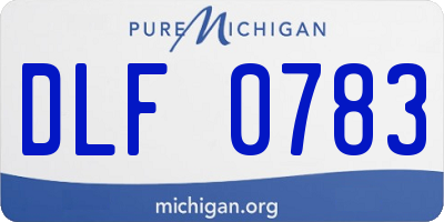 MI license plate DLF0783