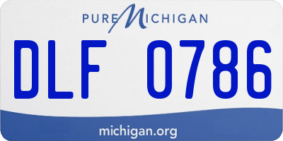 MI license plate DLF0786
