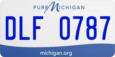 MI license plate DLF0787