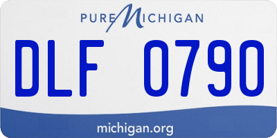 MI license plate DLF0790