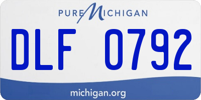 MI license plate DLF0792