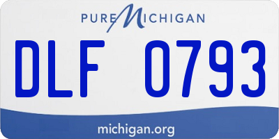 MI license plate DLF0793