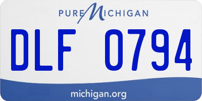 MI license plate DLF0794