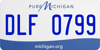 MI license plate DLF0799