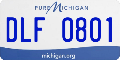 MI license plate DLF0801
