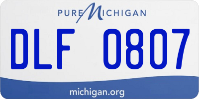 MI license plate DLF0807